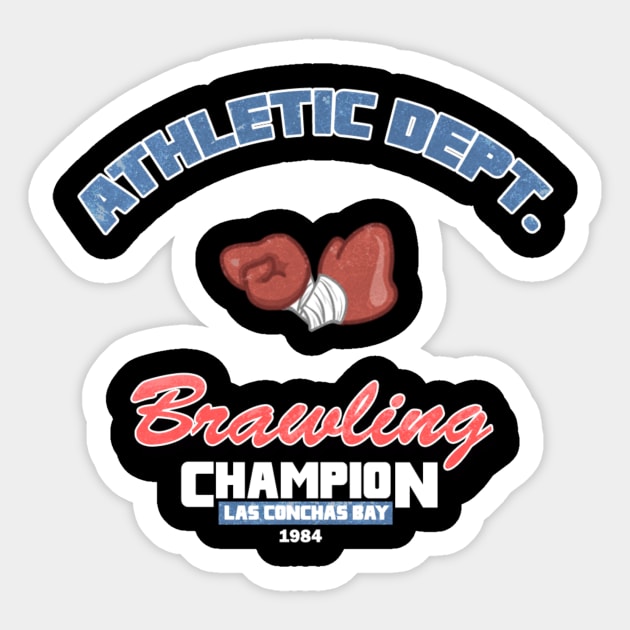 Glass bam champion gloves Sticker by Spikybot